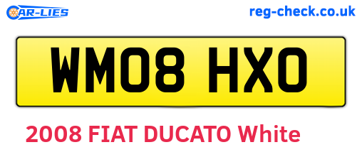 WM08HXO are the vehicle registration plates.