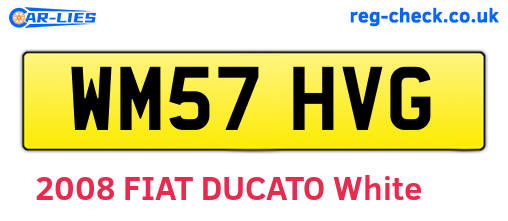 WM57HVG are the vehicle registration plates.