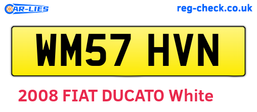 WM57HVN are the vehicle registration plates.