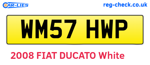 WM57HWP are the vehicle registration plates.