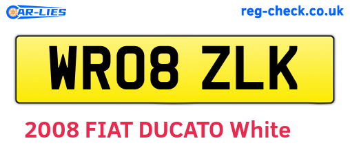 WR08ZLK are the vehicle registration plates.