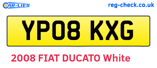YP08KXG are the vehicle registration plates.