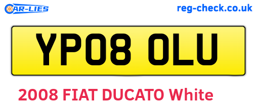 YP08OLU are the vehicle registration plates.