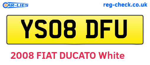 YS08DFU are the vehicle registration plates.
