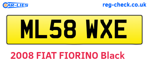 ML58WXE are the vehicle registration plates.