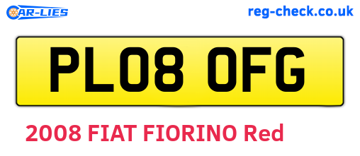 PL08OFG are the vehicle registration plates.