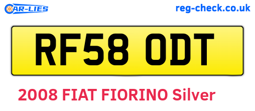 RF58ODT are the vehicle registration plates.