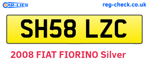 SH58LZC are the vehicle registration plates.