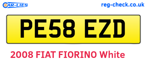 PE58EZD are the vehicle registration plates.