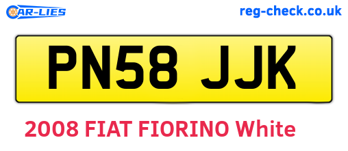 PN58JJK are the vehicle registration plates.