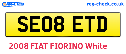 SE08ETD are the vehicle registration plates.