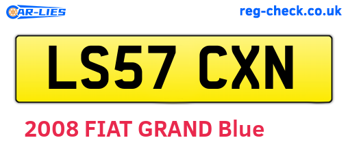 LS57CXN are the vehicle registration plates.