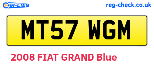 MT57WGM are the vehicle registration plates.