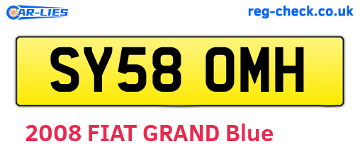 SY58OMH are the vehicle registration plates.