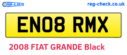 EN08RMX are the vehicle registration plates.