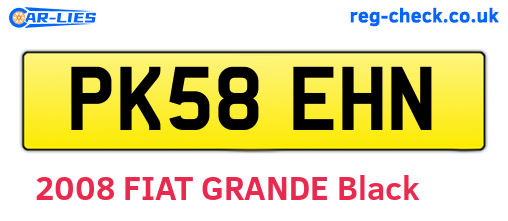 PK58EHN are the vehicle registration plates.