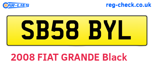 SB58BYL are the vehicle registration plates.