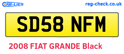 SD58NFM are the vehicle registration plates.