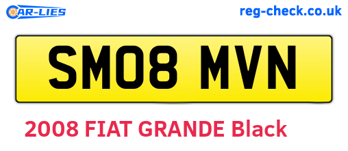 SM08MVN are the vehicle registration plates.
