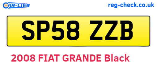 SP58ZZB are the vehicle registration plates.