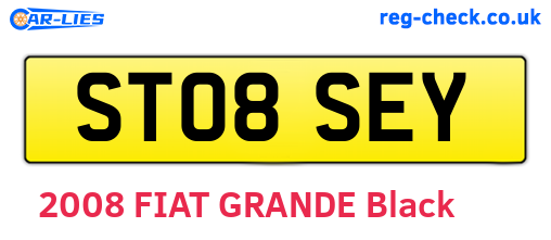 ST08SEY are the vehicle registration plates.