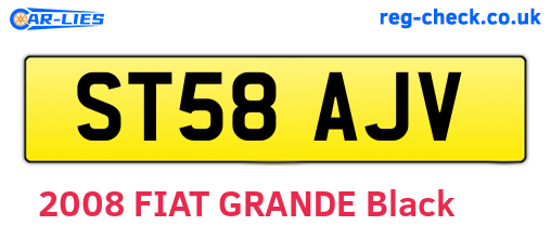 ST58AJV are the vehicle registration plates.