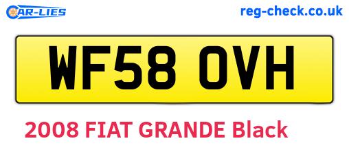 WF58OVH are the vehicle registration plates.
