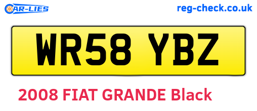 WR58YBZ are the vehicle registration plates.