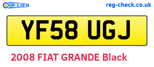 YF58UGJ are the vehicle registration plates.
