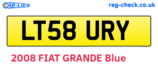 LT58URY are the vehicle registration plates.