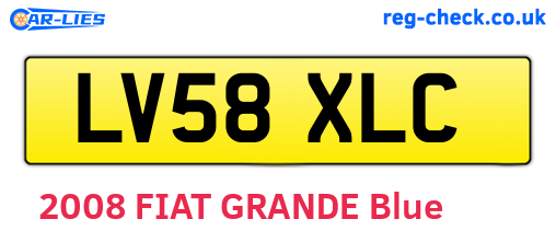 LV58XLC are the vehicle registration plates.
