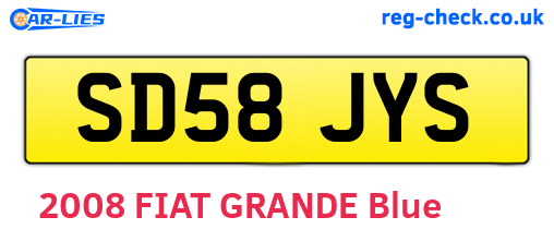 SD58JYS are the vehicle registration plates.