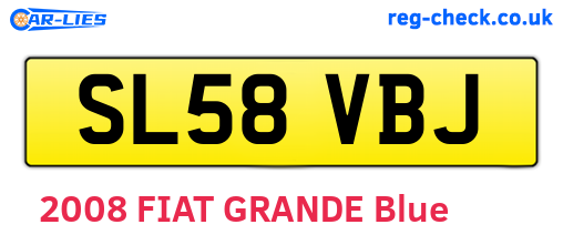 SL58VBJ are the vehicle registration plates.
