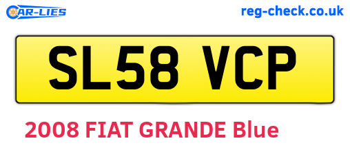 SL58VCP are the vehicle registration plates.