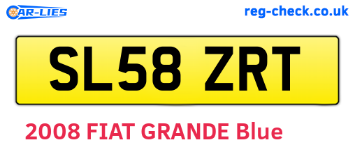 SL58ZRT are the vehicle registration plates.