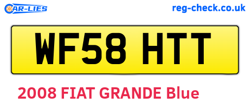 WF58HTT are the vehicle registration plates.