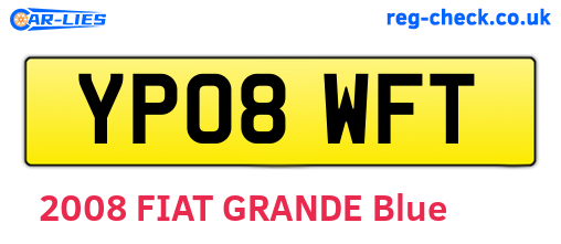 YP08WFT are the vehicle registration plates.