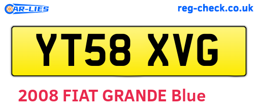 YT58XVG are the vehicle registration plates.