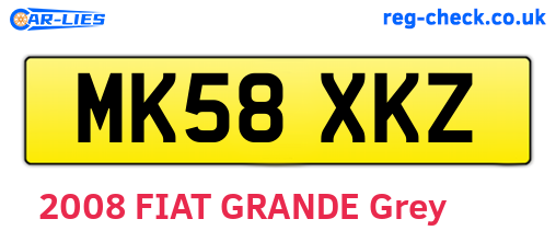MK58XKZ are the vehicle registration plates.