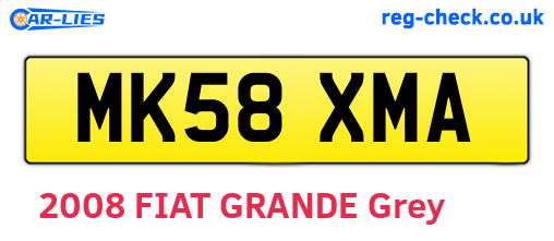 MK58XMA are the vehicle registration plates.