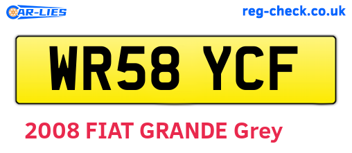 WR58YCF are the vehicle registration plates.