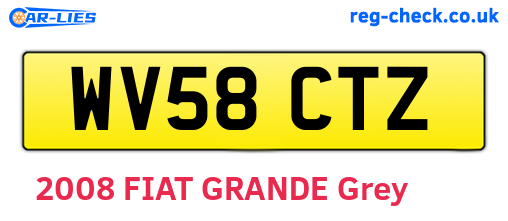 WV58CTZ are the vehicle registration plates.