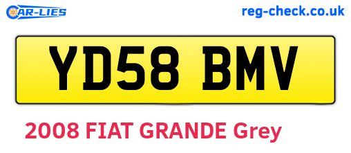 YD58BMV are the vehicle registration plates.