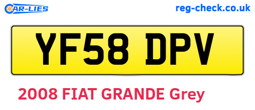 YF58DPV are the vehicle registration plates.
