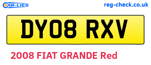 DY08RXV are the vehicle registration plates.