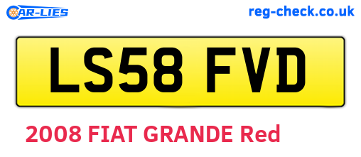 LS58FVD are the vehicle registration plates.