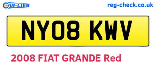 NY08KWV are the vehicle registration plates.
