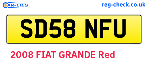 SD58NFU are the vehicle registration plates.