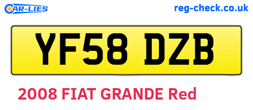 YF58DZB are the vehicle registration plates.