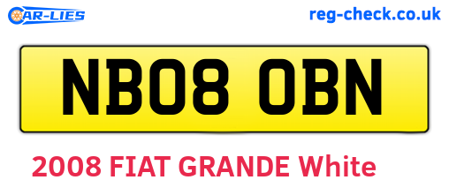 NB08OBN are the vehicle registration plates.
